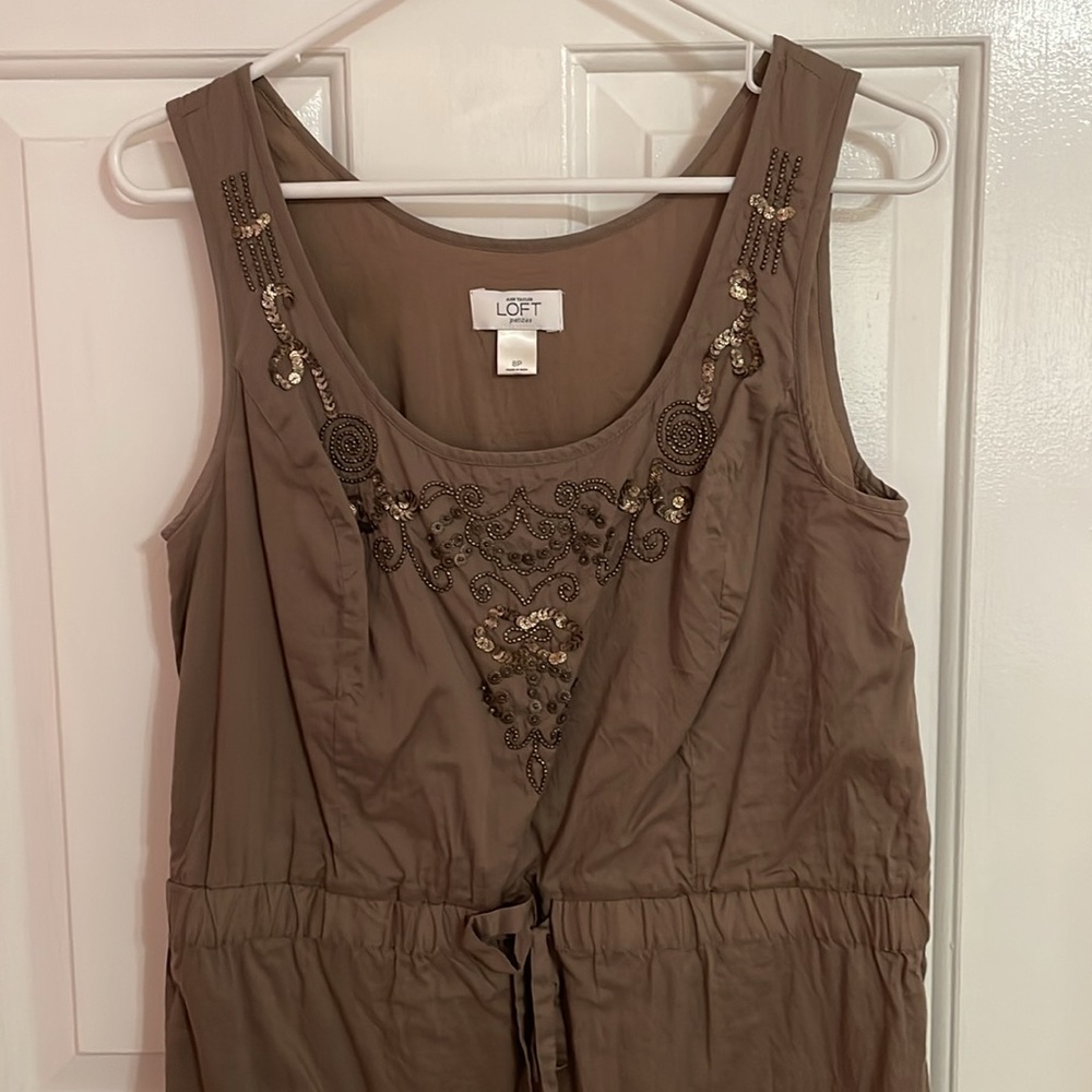 LOFT Brown and Gold Sequin Dress - Picture 2 of 4